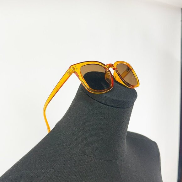 WOMENS ORANGE BROWN TINT LENS SUNGLASSES - Picture 2 of 5
